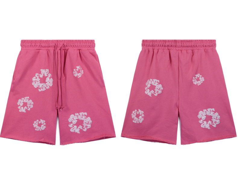 Chrome Hearts Rhinestone Floral Cross Shorts