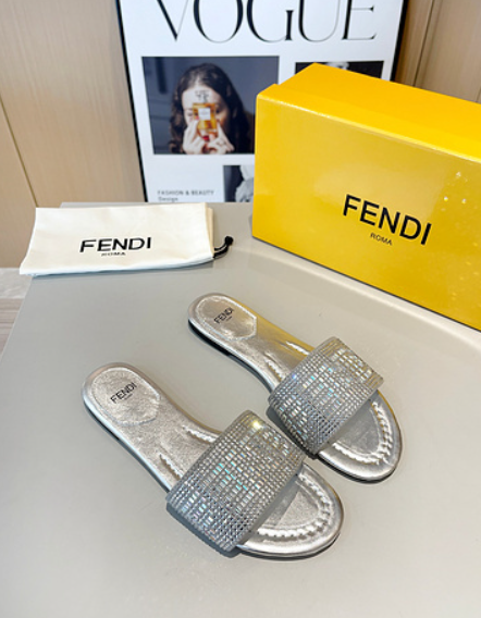 Fendi Women's Logo Slides – Luxury Comfort with Iconic Style
