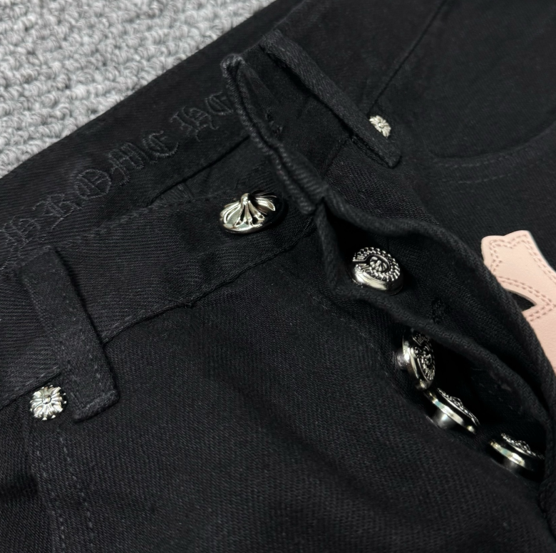 Chrome Hearts Multicolor Cross Patch Denim