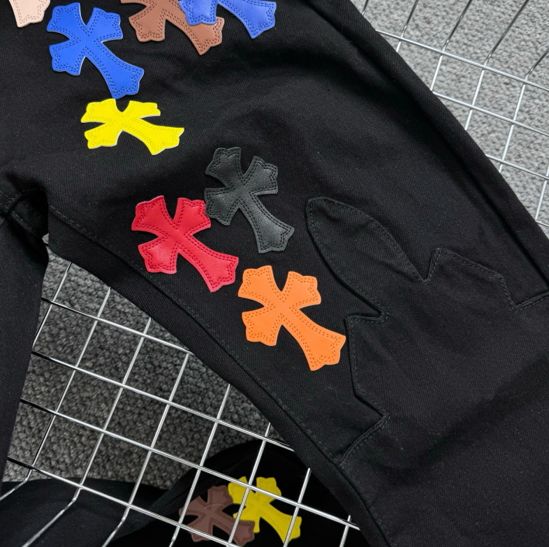Chrome Hearts Multicolor Cross Patch Denim