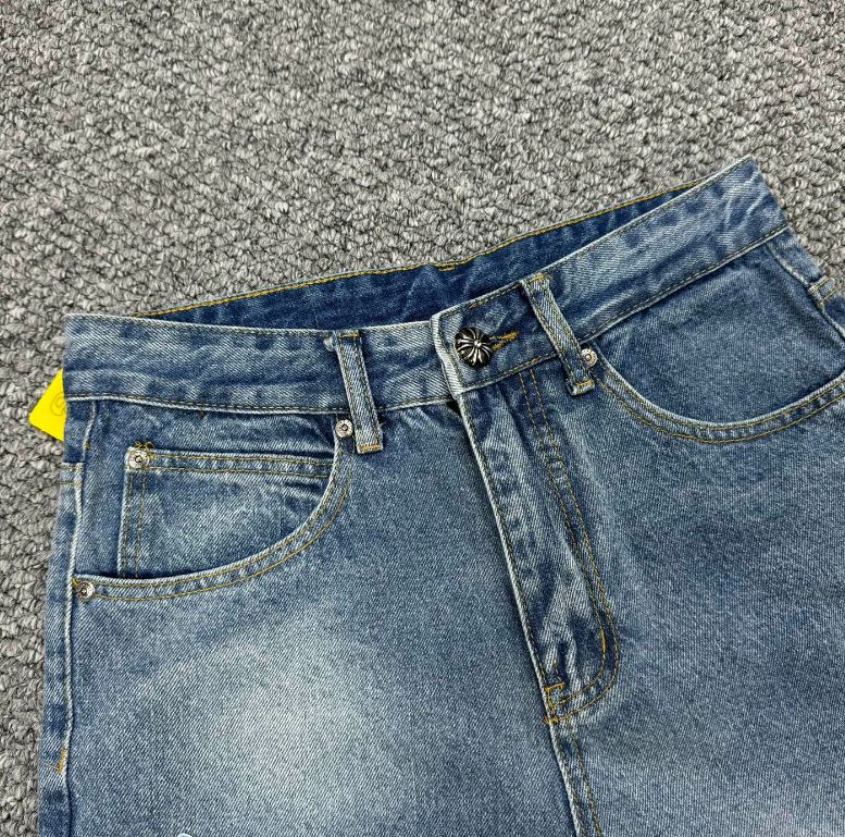 Chrome Hearts Black & Blue Cross Patch Denim