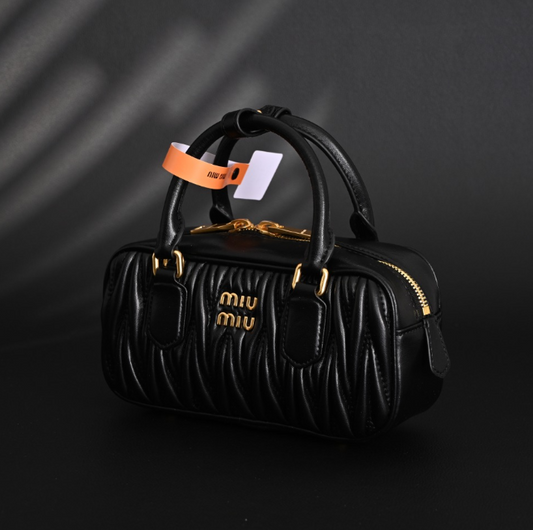 Miu Miu Matelassé Leather Mini Top-Handle Bag