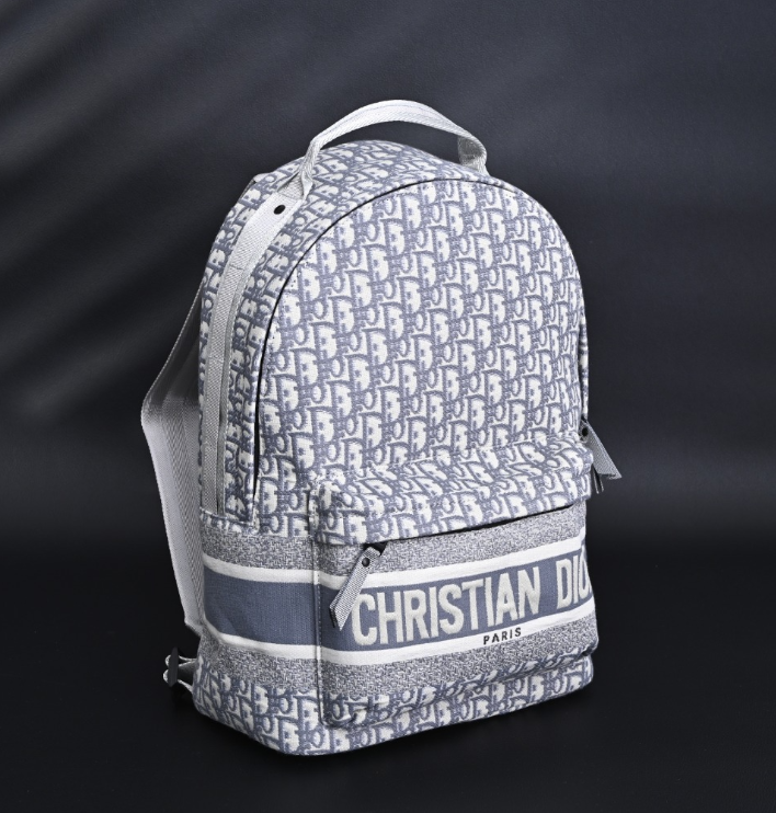 Dior Oblique Jacquard Backpack – Navy Blue