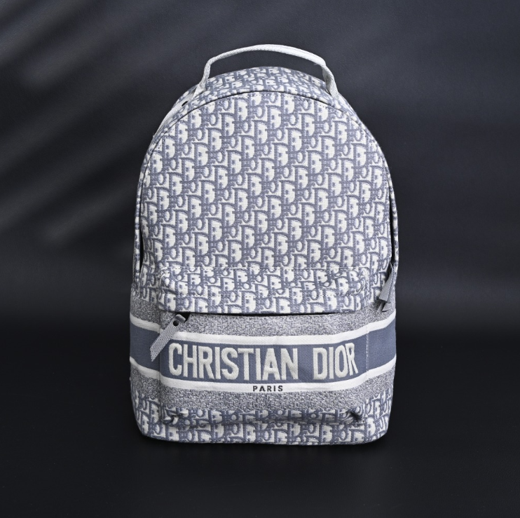 Dior Oblique Jacquard Backpack – Navy Blue
