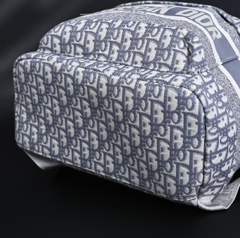 Dior Oblique Jacquard Backpack – Navy Blue