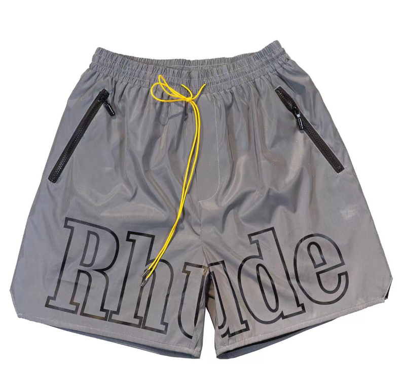 Rhude Nylon Logo Shorts – Grey & Black