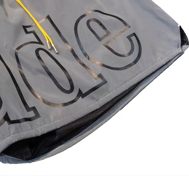 Rhude Nylon Logo Shorts – Grey & Black