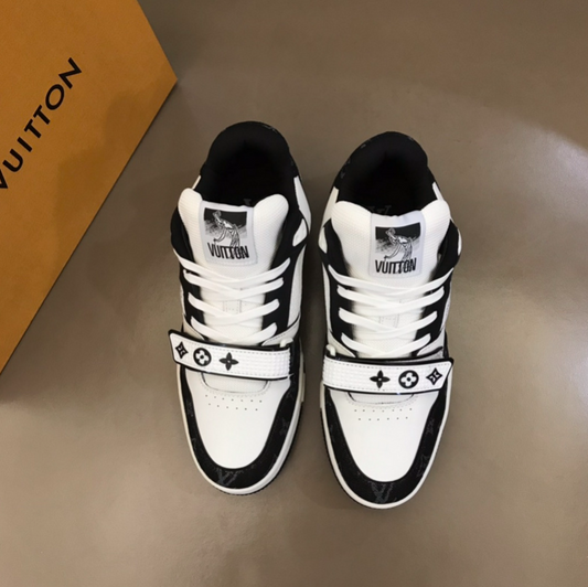 Louis Vuitton Trainer Sneaker – Black & White Monogram