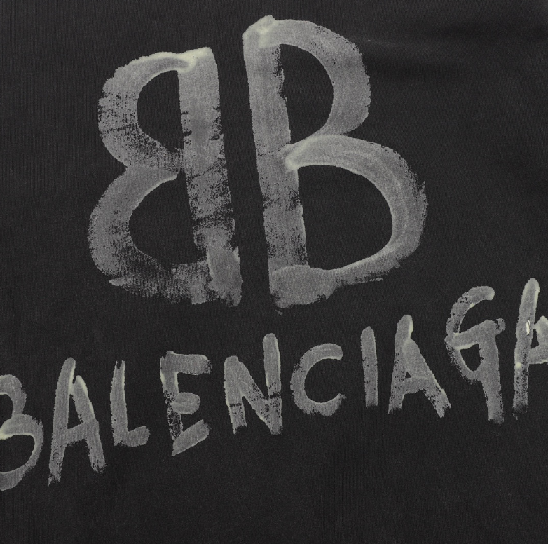 Balenciaga Graffiti Logo BB Sweatshirt – Black