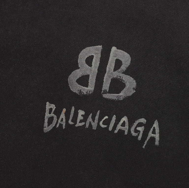 Balenciaga Graffiti Logo BB Sweatshirt – Black