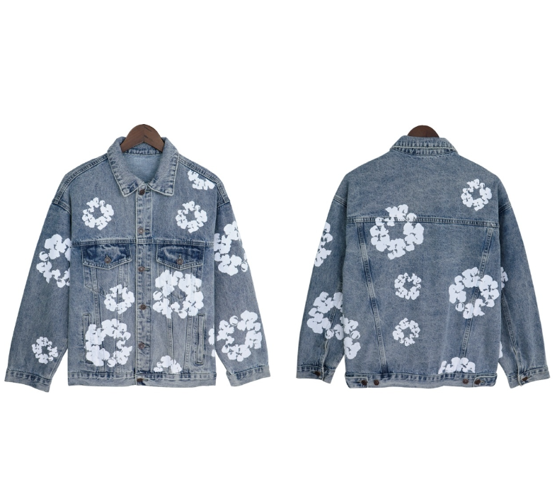 Denim Tears Cotton Wreath Denim Jacket – Black / Blue
