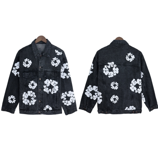 Denim Tears Cotton Wreath Denim Jacket – Black / Blue