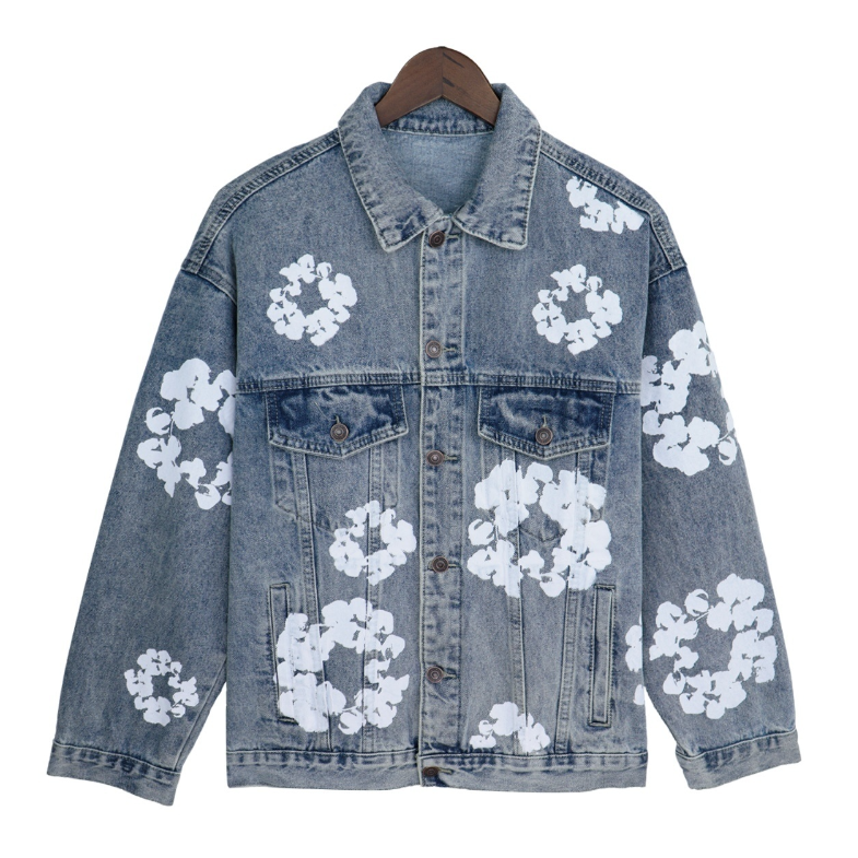 Denim Tears Cotton Wreath Denim Jacket – Black / Blue