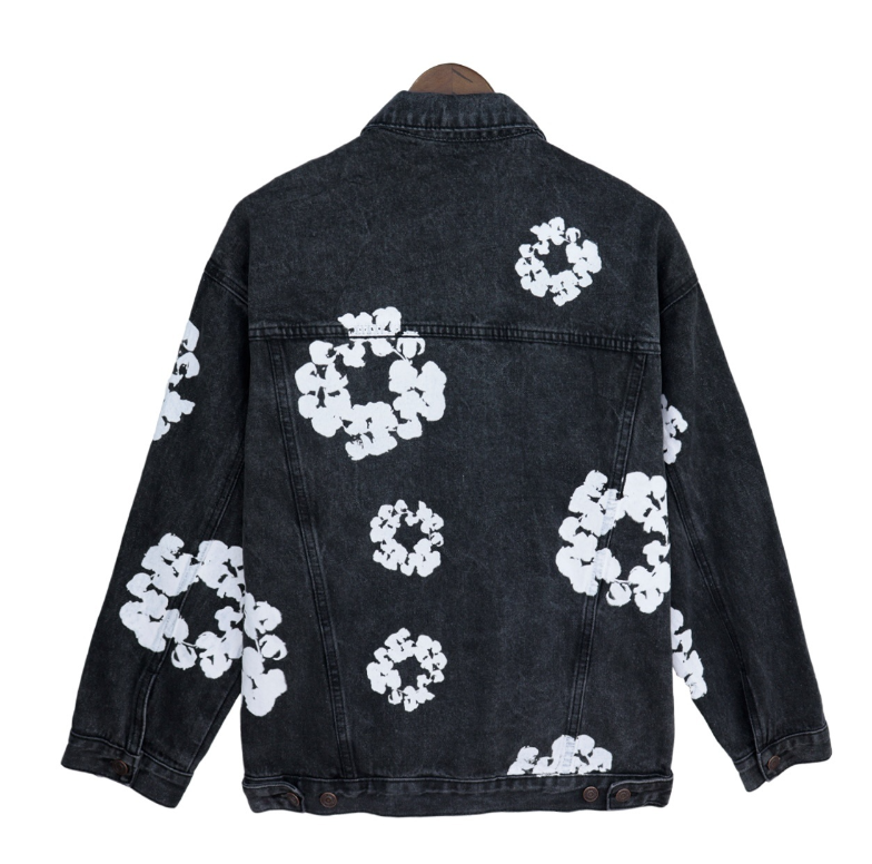 Denim Tears Cotton Wreath Denim Jacket – Black / Blue